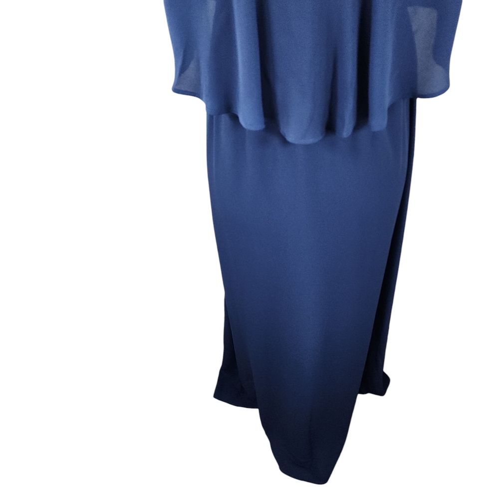 Show Me Your Mumu Caitlin Ruffle Maxi Dress Navy XXS NWT Bridesmaid Formal - Picture 10 of 16